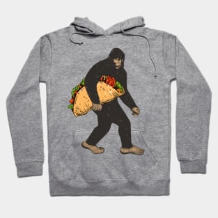 Funny Bigfoot Carrying Taco Hoodie